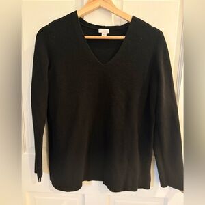 J. Jill Black V-Neck Knit Sweater